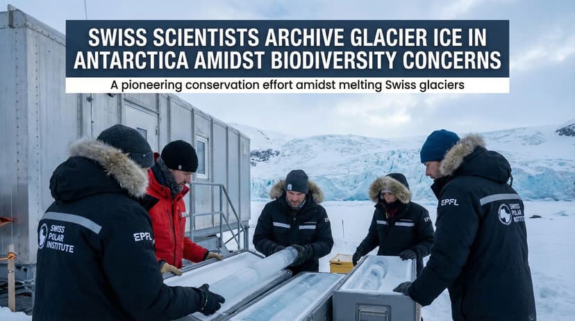 Swiss Scientists Archive Glacier Ice in Antarctica Amidst Biodiversity Concerns
