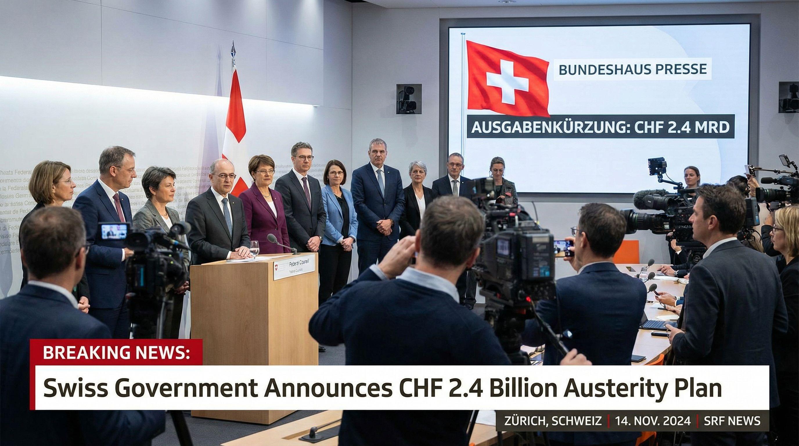 Swiss Government Announces CHF 2.4 Billion Austerity Plan