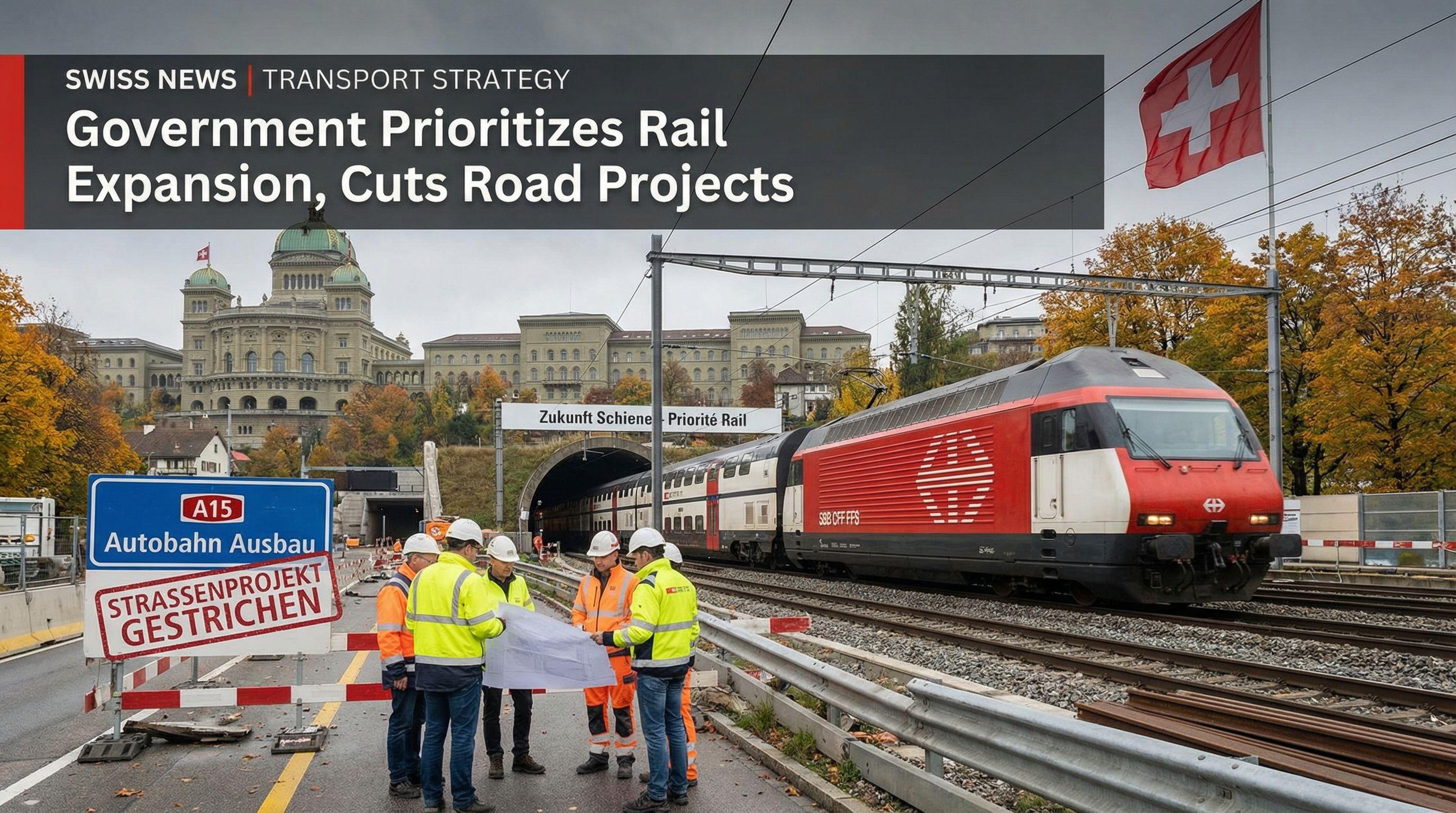 Swiss Government Prioritizes Rail Expansion, Proposes Cutting Over 30 Road Projects