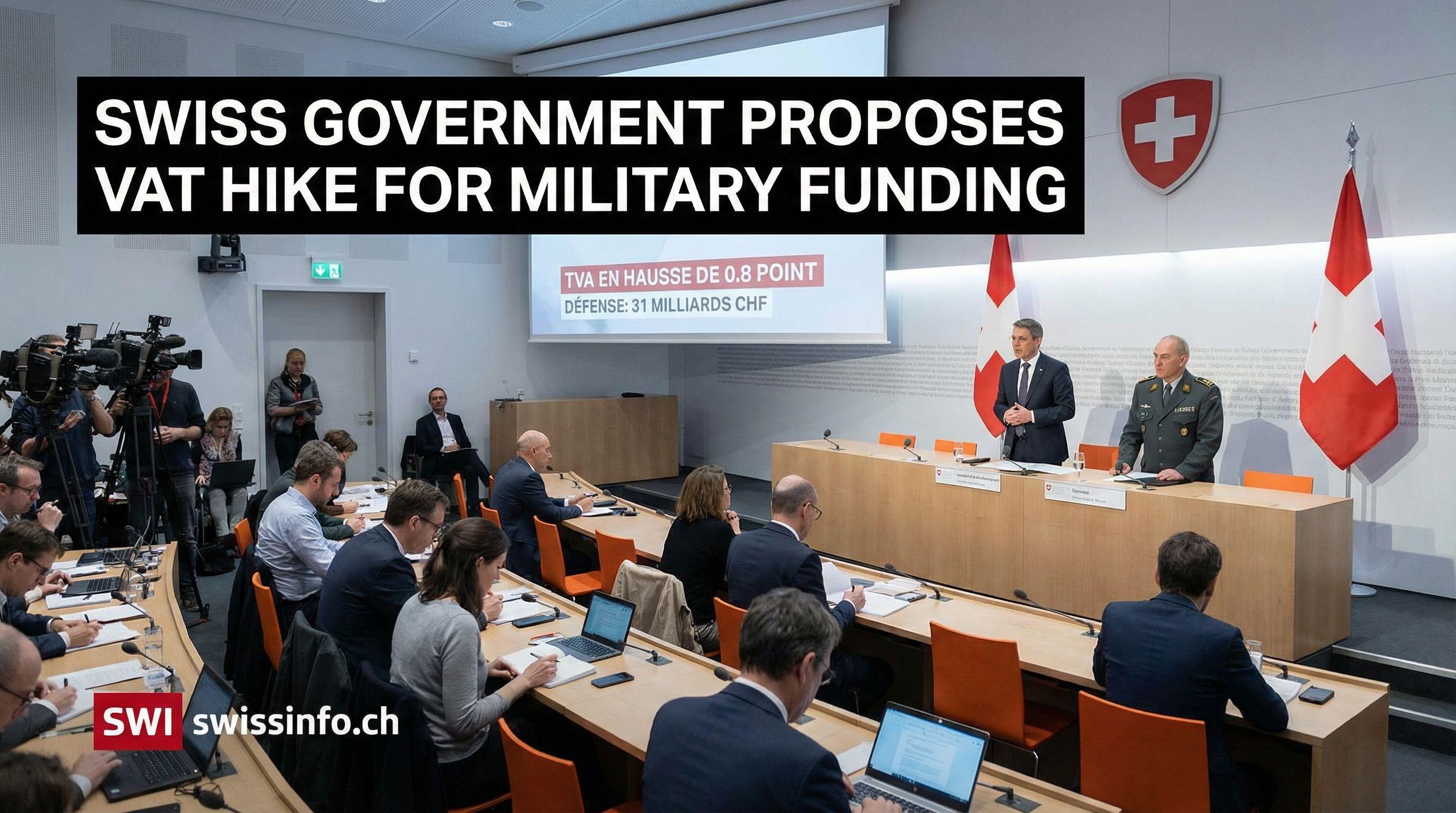 Swiss Government Proposes VAT Hike to Fund Military Spending