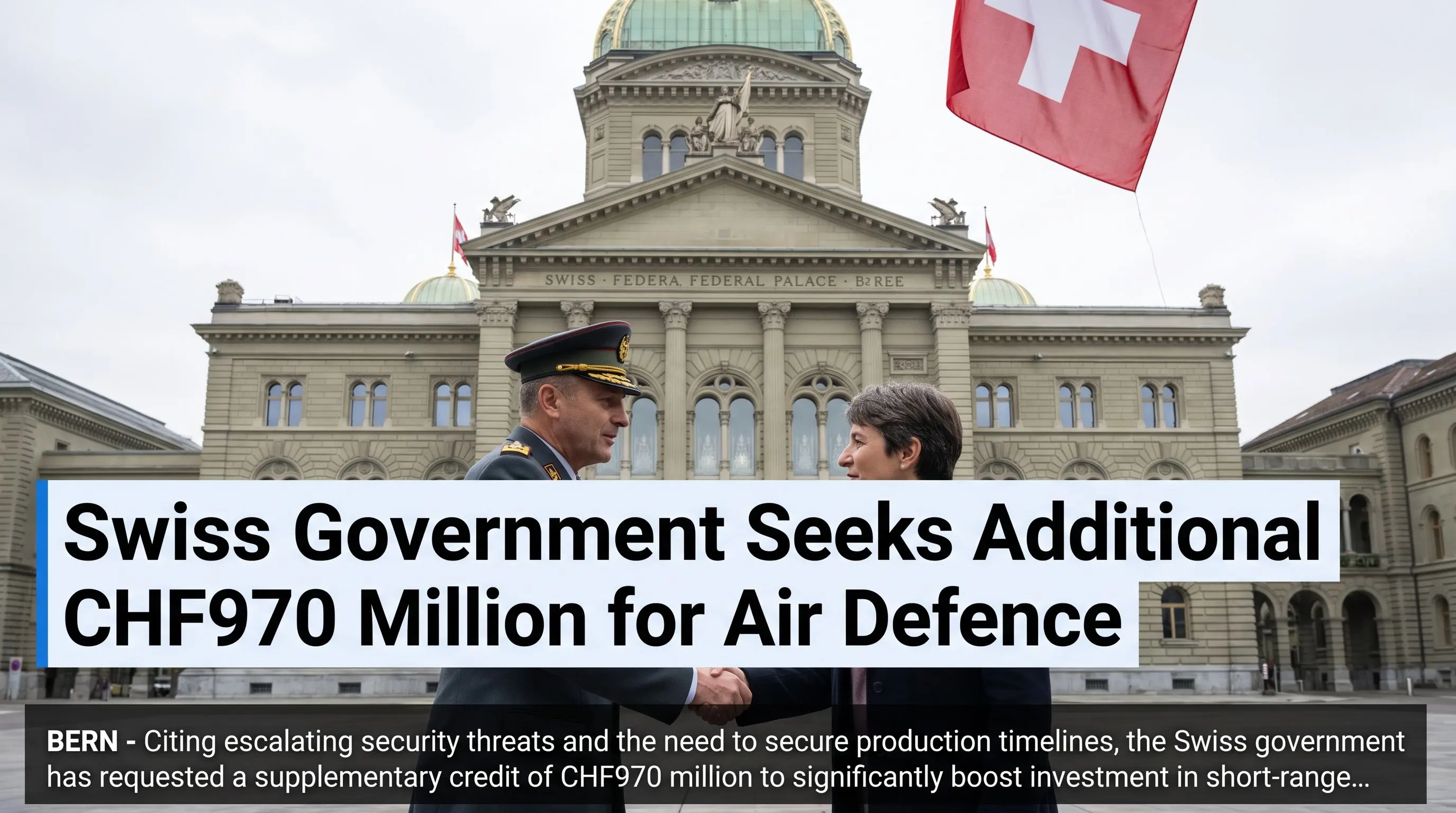 Swiss Government Seeks Additional CHF970 Million for Air Defence