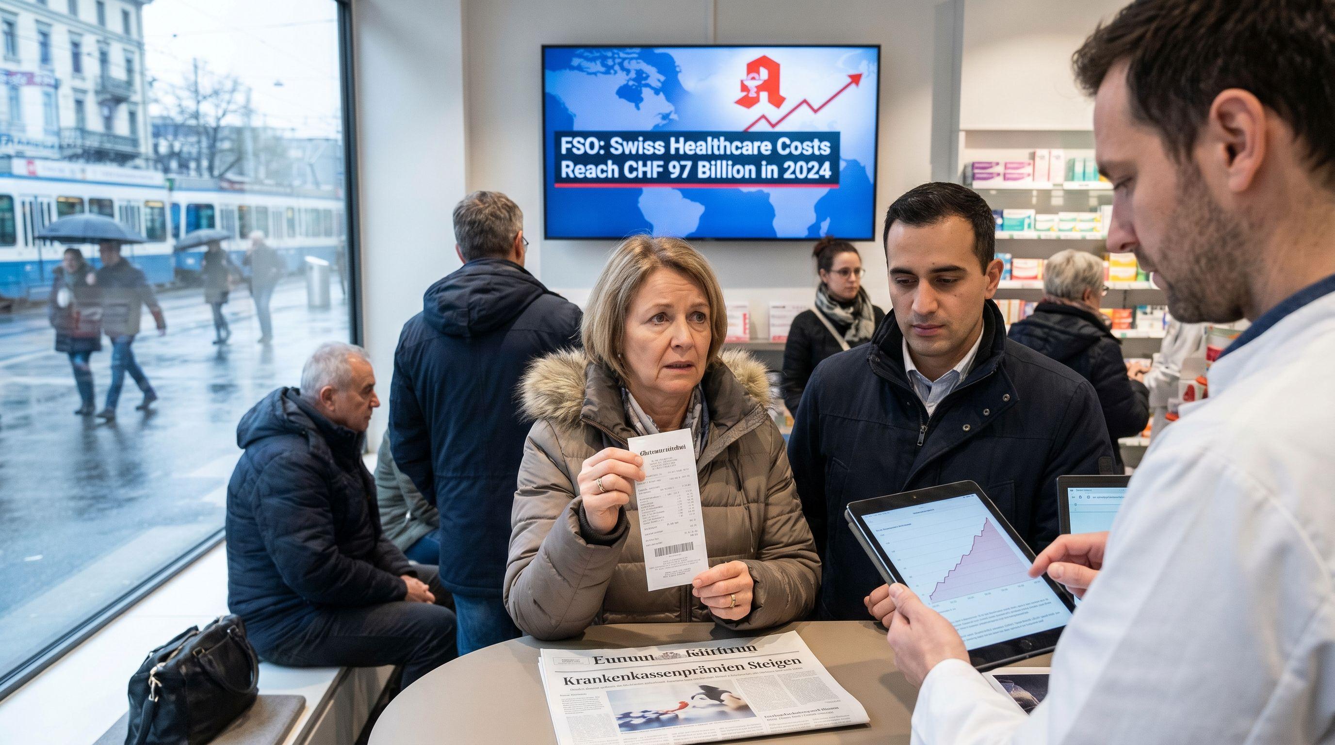 Swiss Healthcare Costs Soar to CHF 97 Billion, Straining Household Budgets