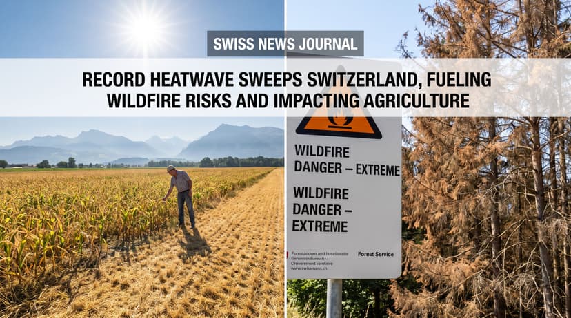Record Heatwave Sweeps Switzerland, Fueling Wildfire Risks and Impacting Agriculture