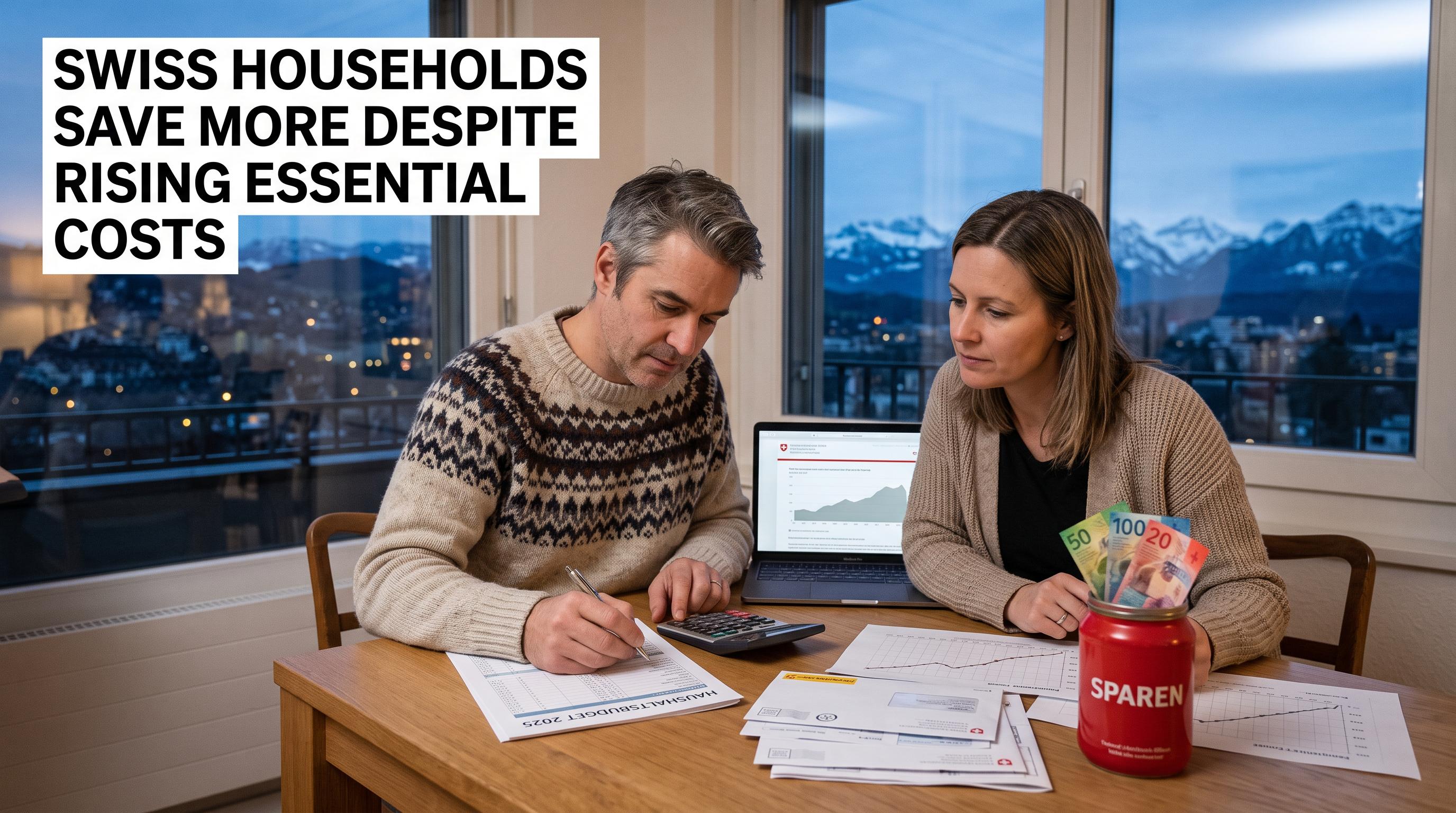 Swiss households save more despite rising essential costs