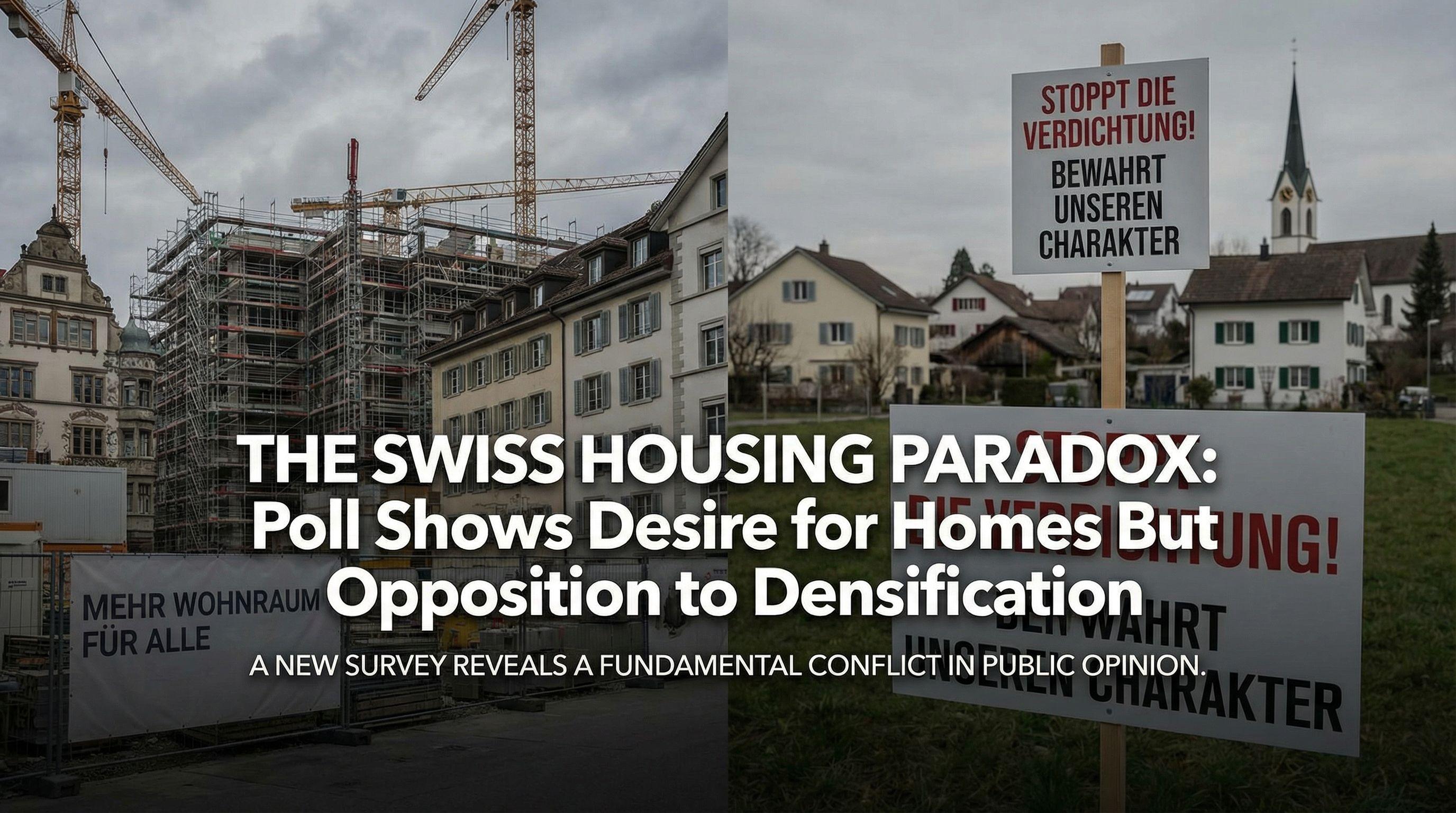 The Swiss Housing Paradox: Poll Shows Desire for Homes But Opposition to Densification