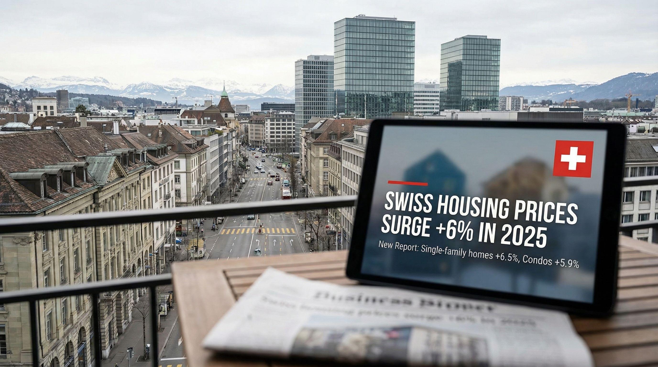 Swiss Housing Prices Surged by Over 6% in 2025, New Report Shows