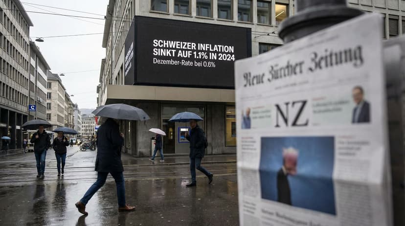 Swiss Inflation Drops to 1.1% in 2024