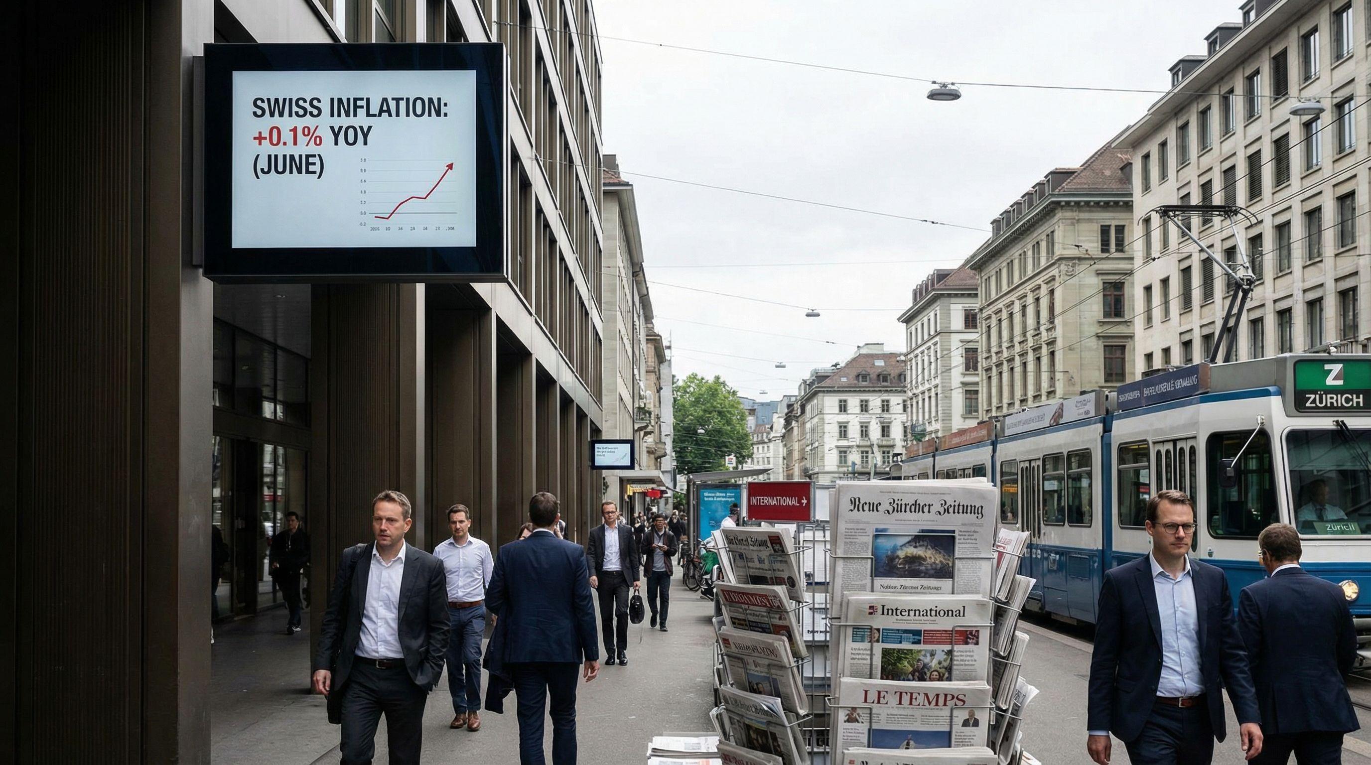 Swiss Inflation Returns to Positive Territory in June