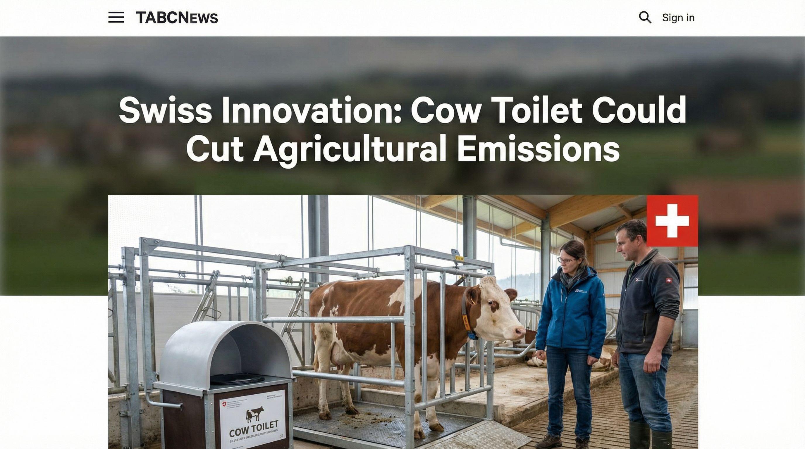 Swiss Innovation: Cow Toilet Could Cut Agricultural Emissions