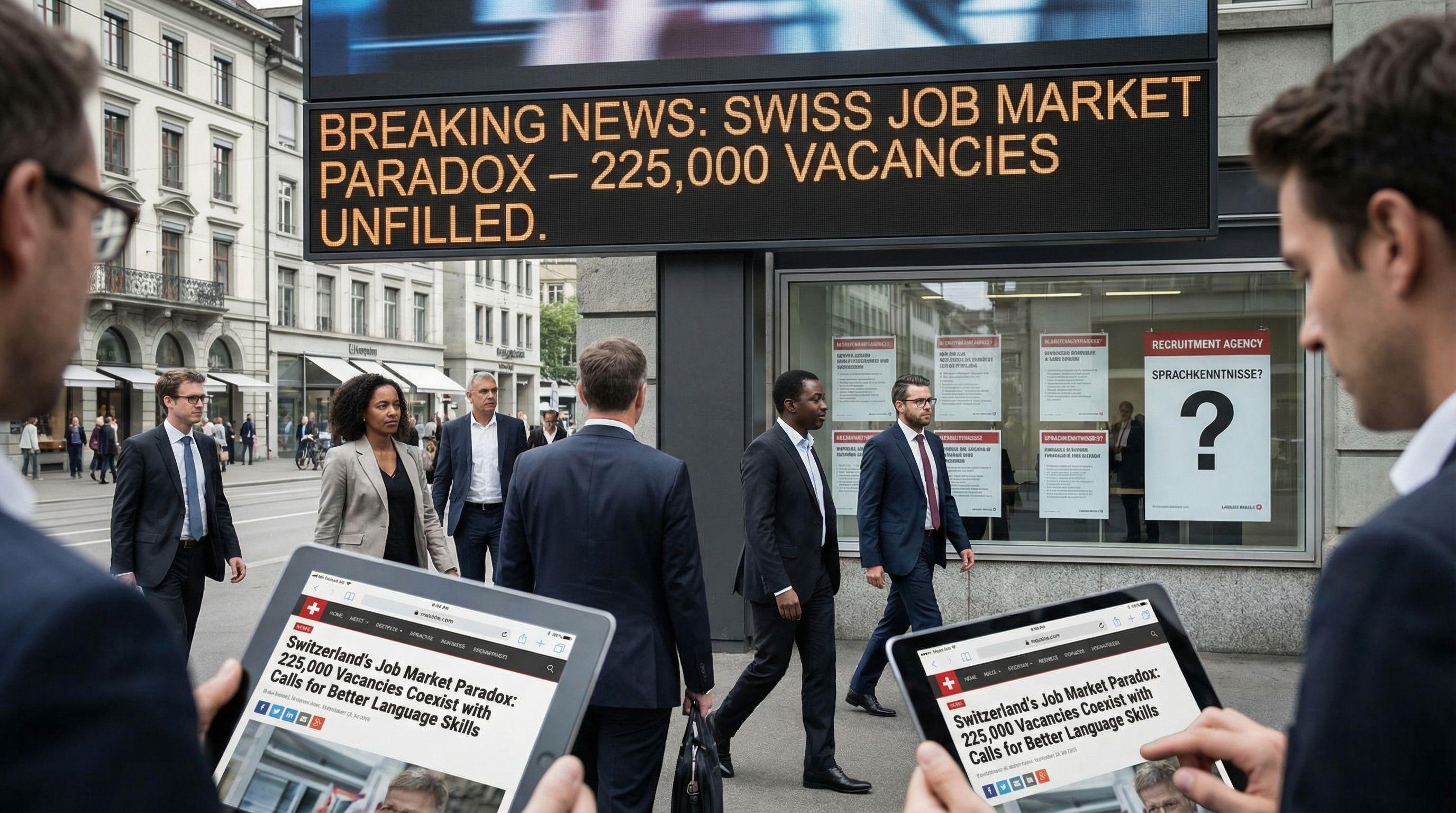Switzerland's Job Market Paradox: 225,000 Vacancies Coexist with Calls for Better Language Skills
