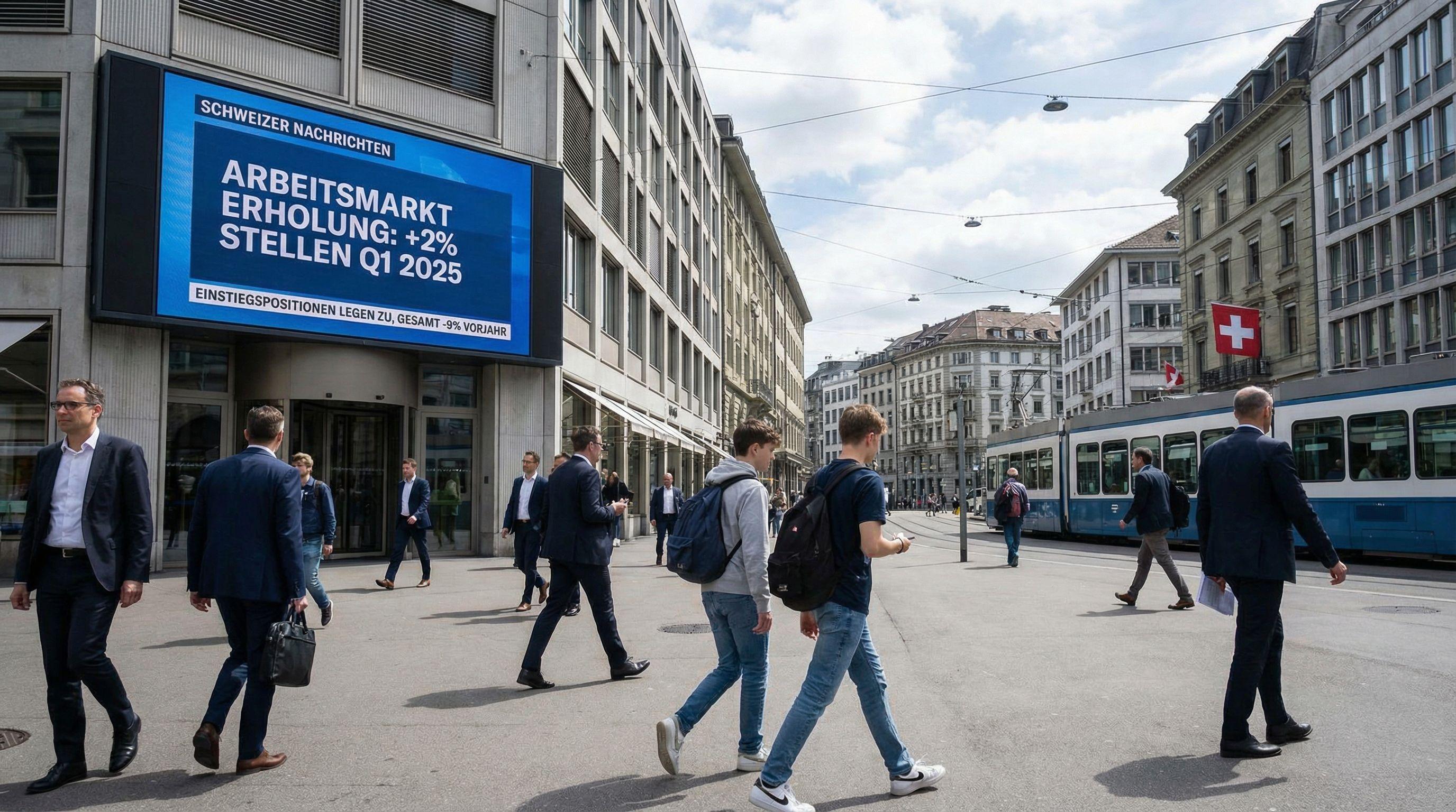Swiss Job Market Shows Recovery Signs in First Quarter
