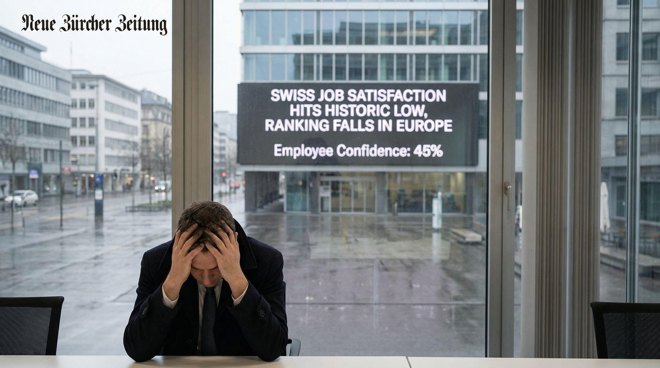Swiss Job Satisfaction Hits Historic Low, Ranking Falls in Europe