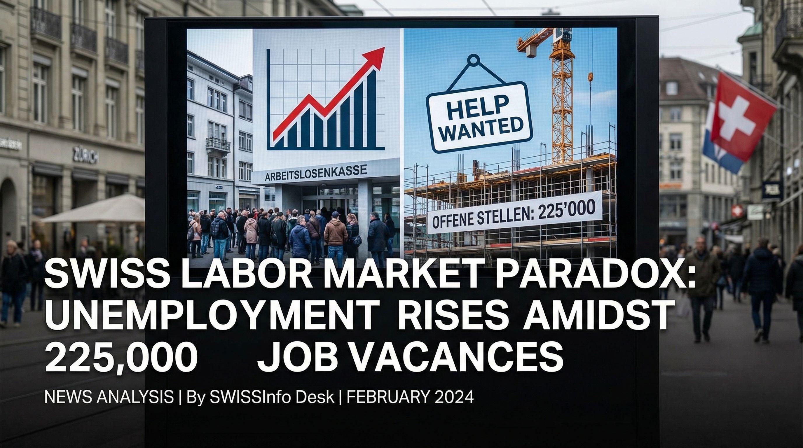 Swiss Labor Market Paradox: Unemployment Rises Amidst 225,000 Job Vacancies