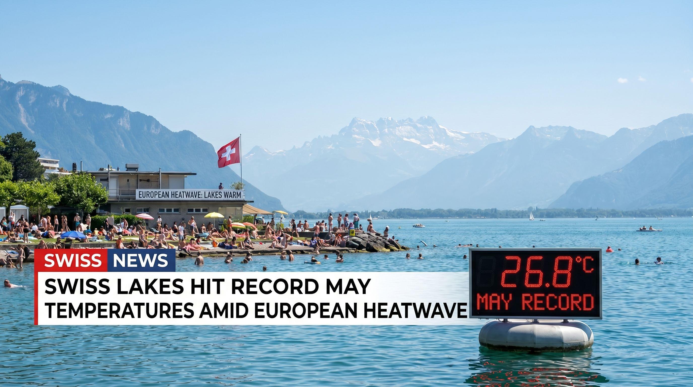 Swiss Lakes Hit Record May Temperatures Amid European Heatwave