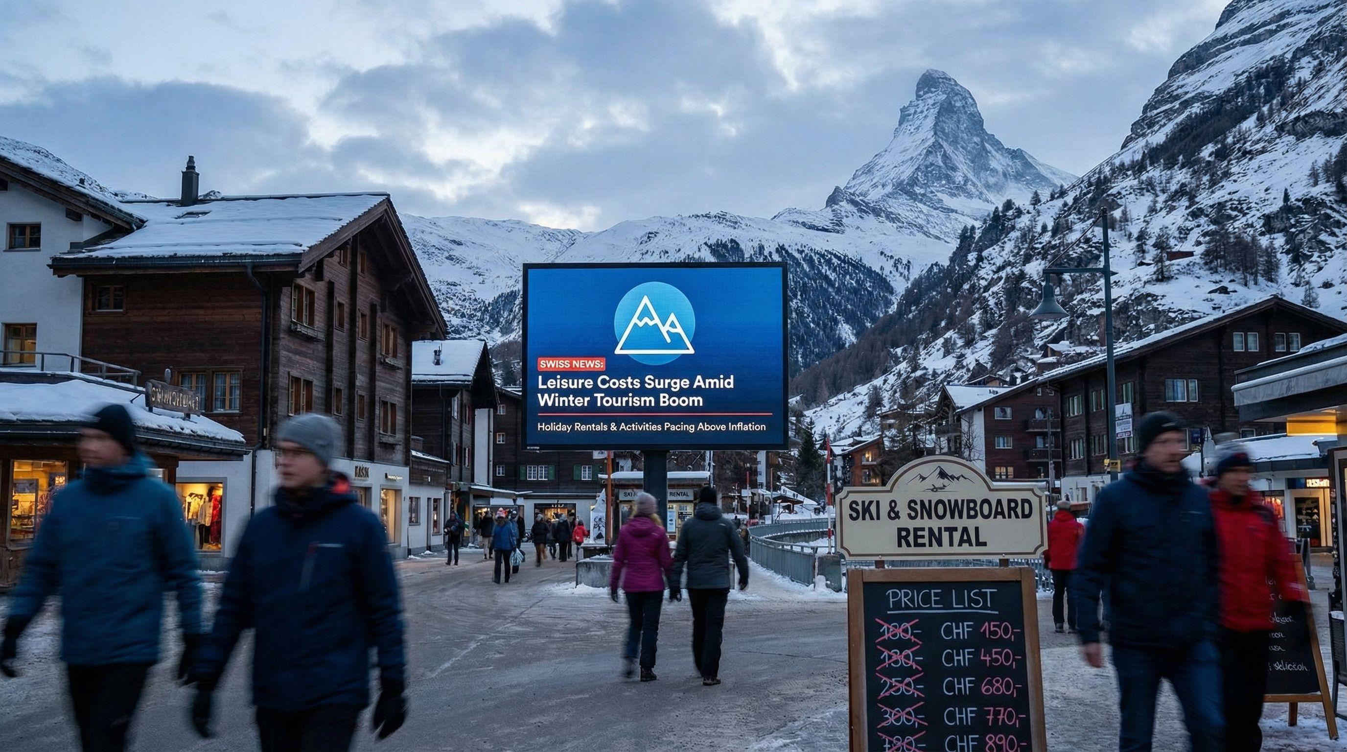Swiss Leisure Costs Surge Amid Winter Tourism Boom
