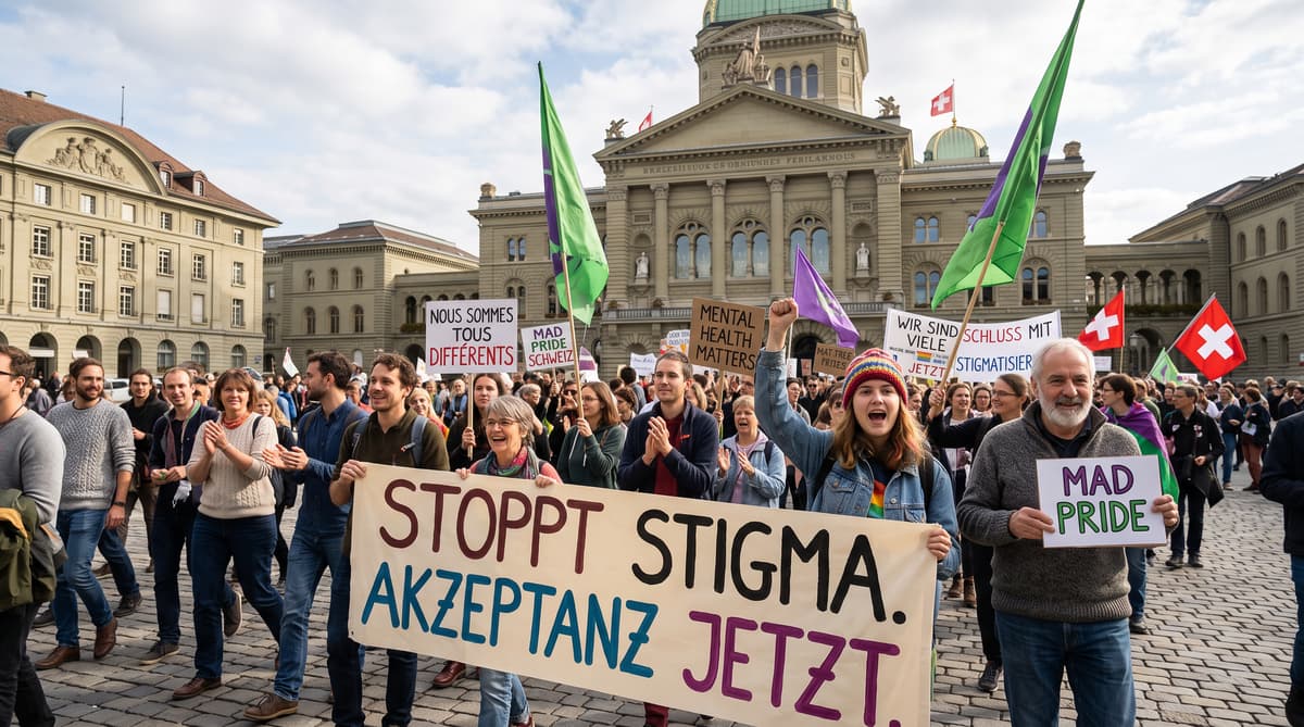 Swiss Mad Pride campaigners call for an end to mental-health stigma