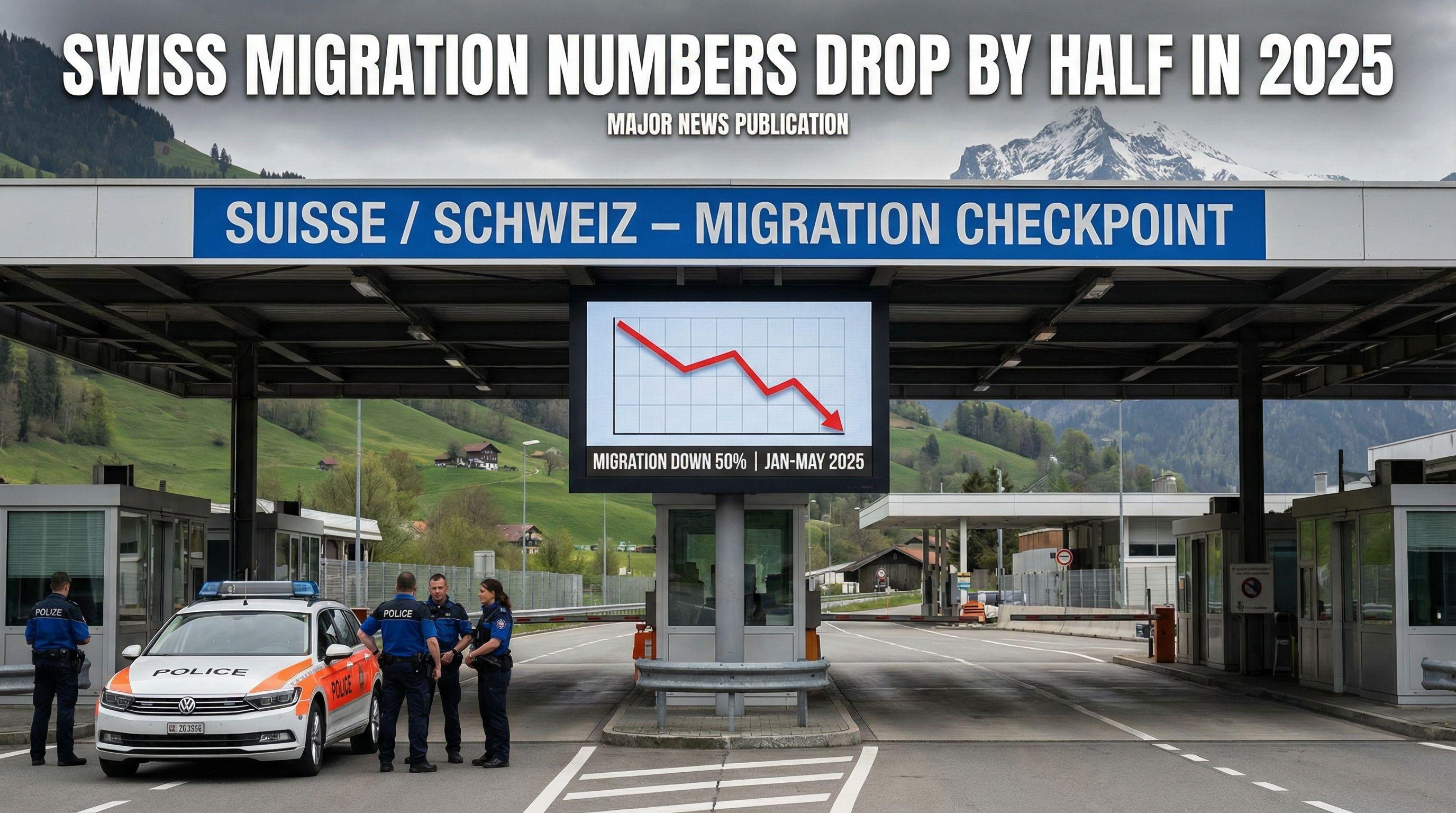 Swiss Migration Numbers Drop by Half in 2025