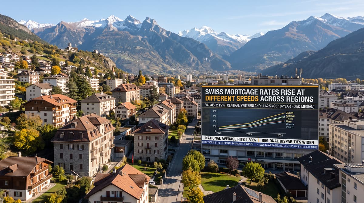 Swiss mortgage rates rise at different speeds across regions