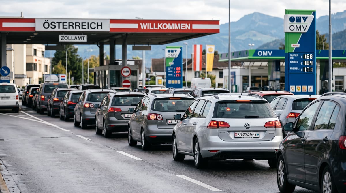 Swiss motorists cross into Austria for cheaper fuel