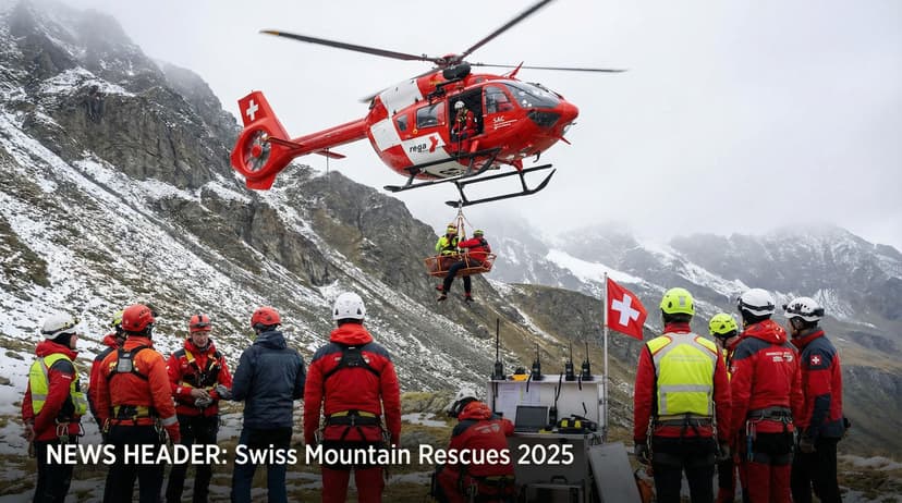 Swiss Mountain Rescues Rise in 2025, But Fatalities Hit 10-Year Low