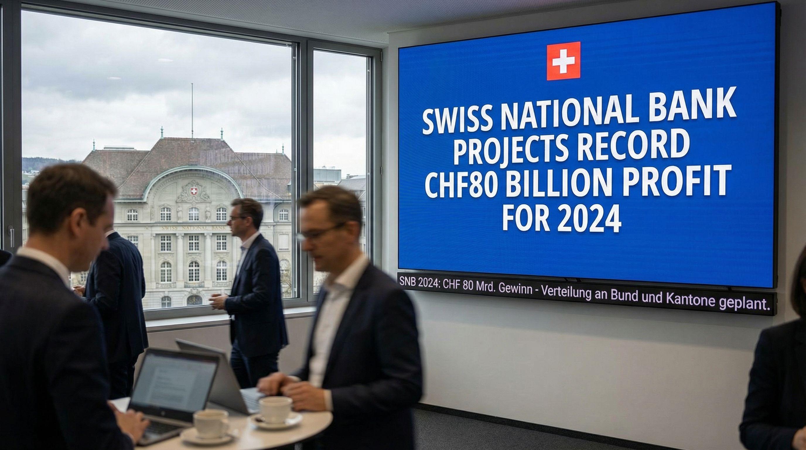Swiss National Bank Projects Record CHF80 Billion Profit for 2024