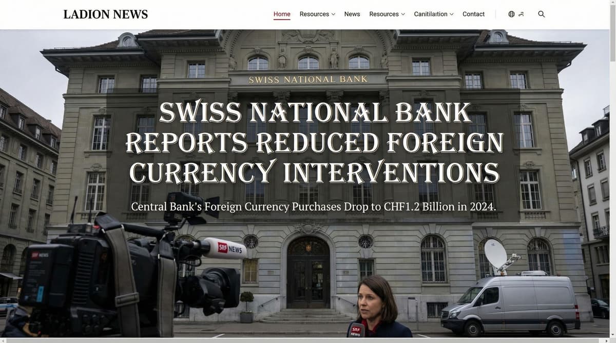 Swiss National Bank Reports Reduced Foreign Currency Interventions