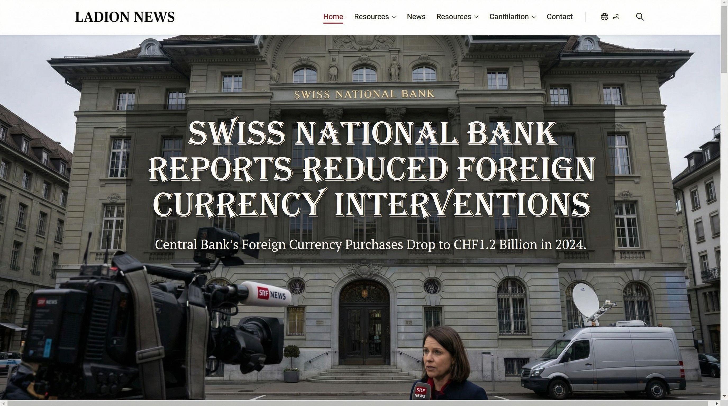Swiss National Bank Reports Reduced Foreign Currency Interventions