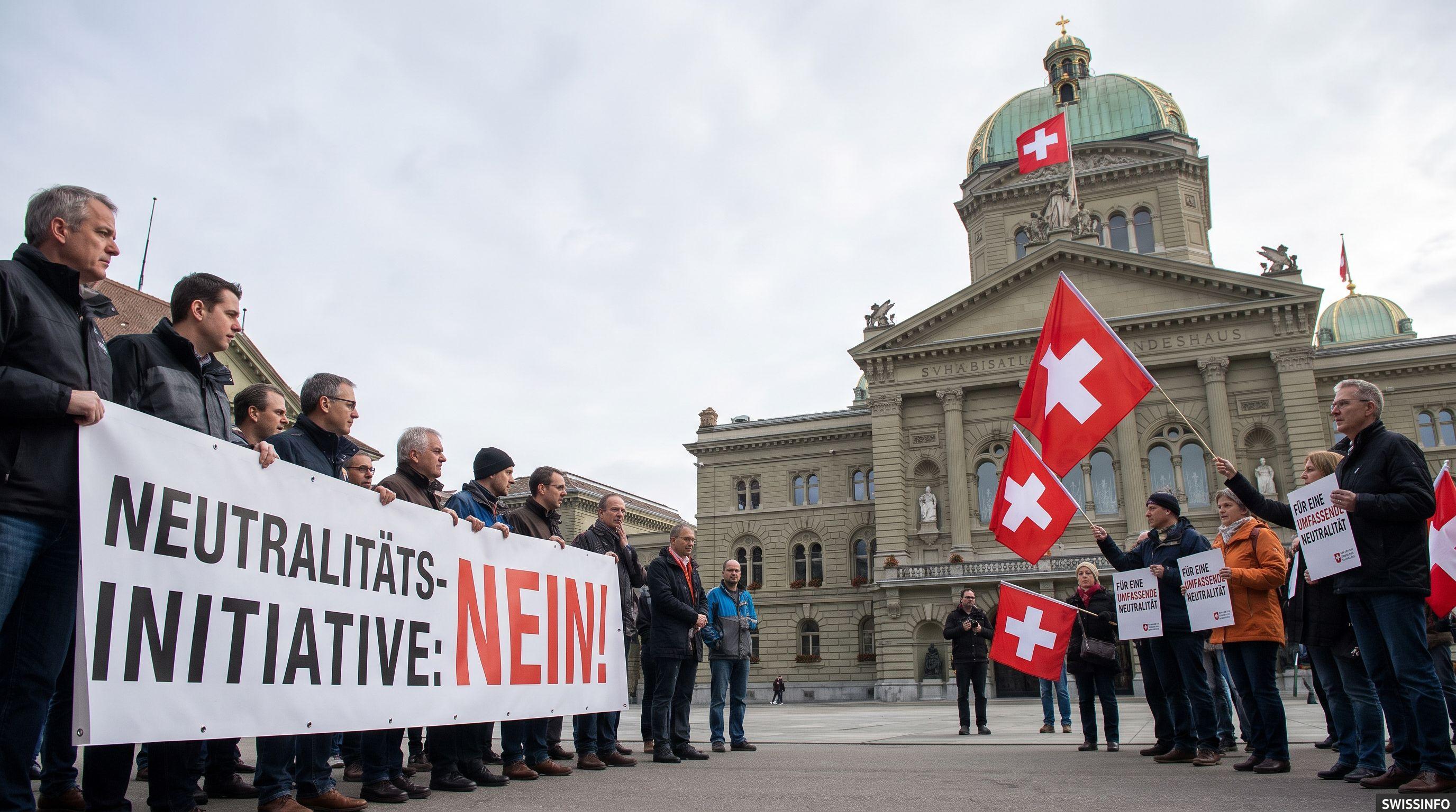 Government and People's Party Clash Over Stricter Swiss Neutrality Initiative