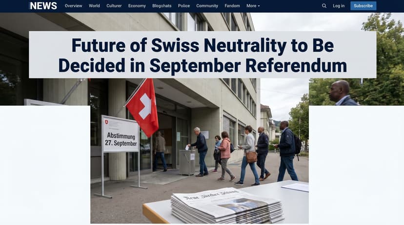 Future of Swiss Neutrality to Be Decided in September Referendum