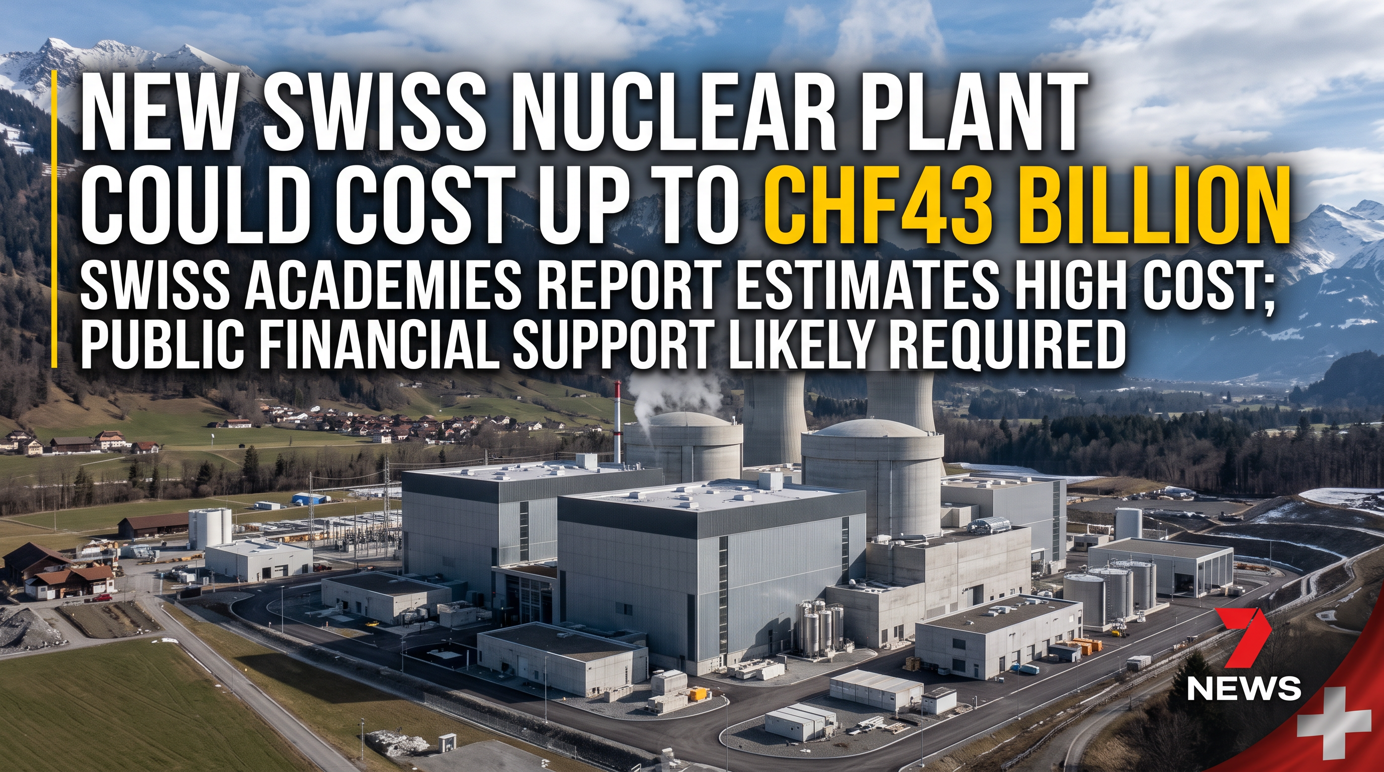 New Swiss nuclear plant could cost up to CHF43 billion
