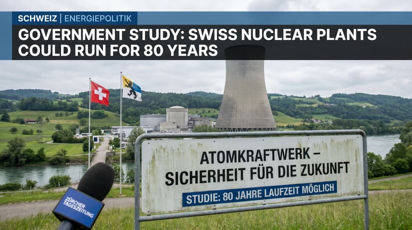 Swiss Nuclear Plants Could Run for 80 Years, Government Study Finds