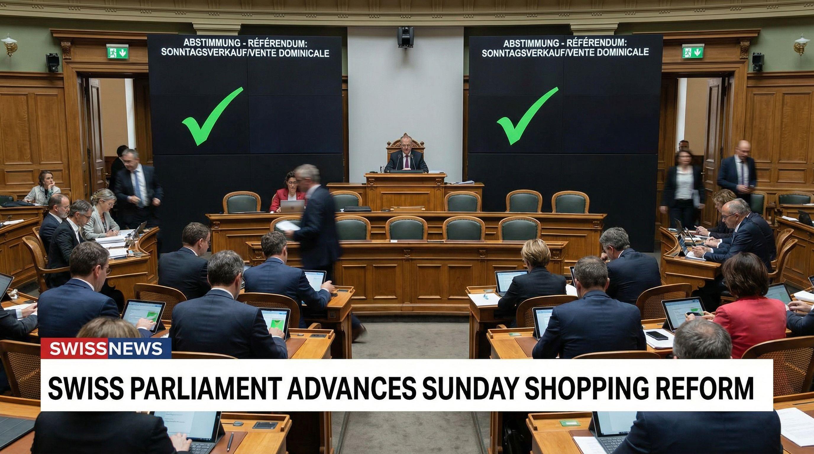Swiss Parliament Advances Sunday Shopping Reform