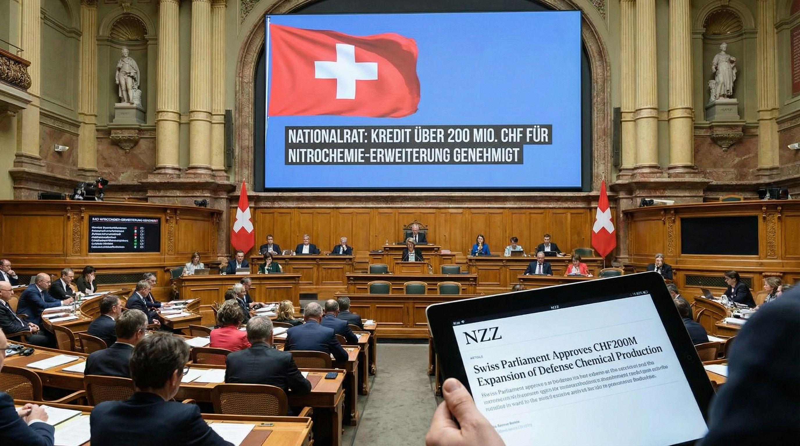 Swiss Parliament Approves CHF200M Expansion of Defense Chemical Production