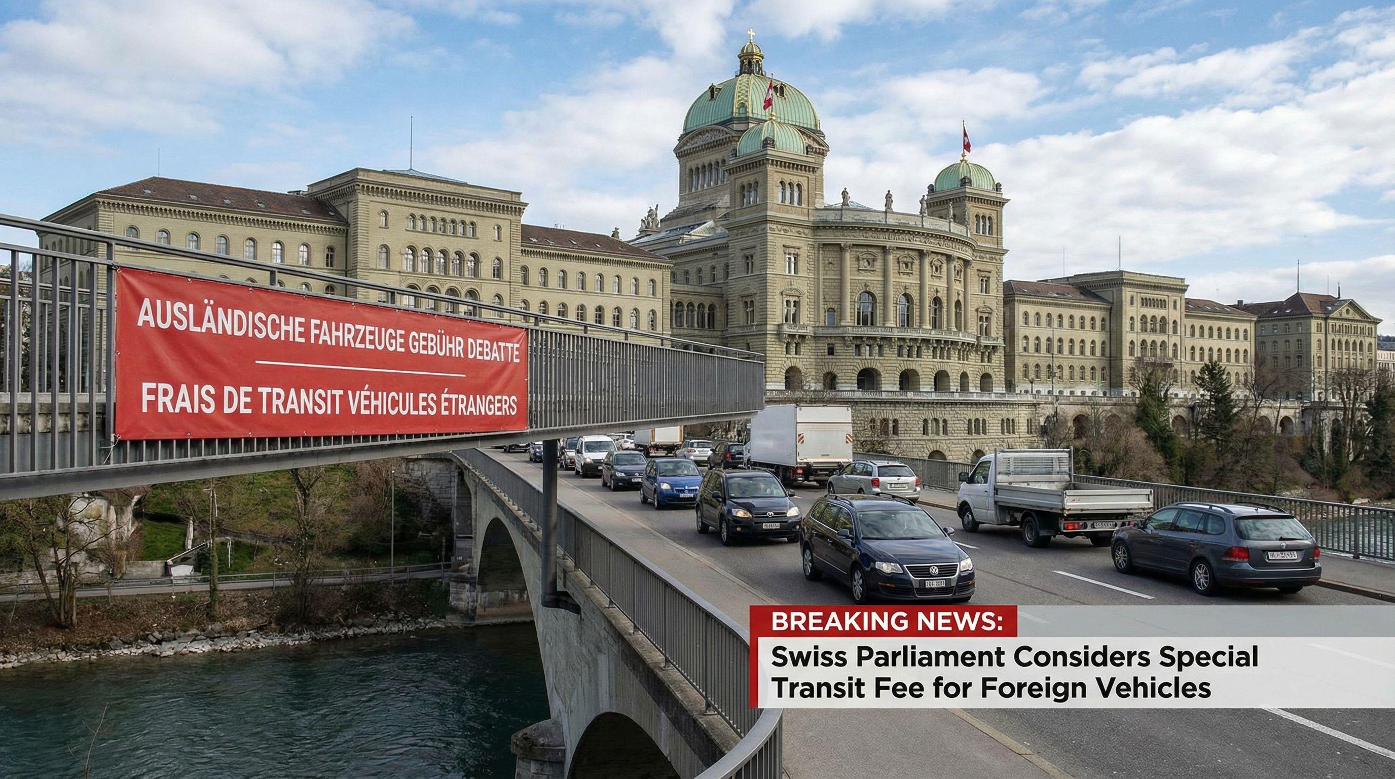 Swiss Parliament Considers Special Transit Fee for Foreign Vehicles