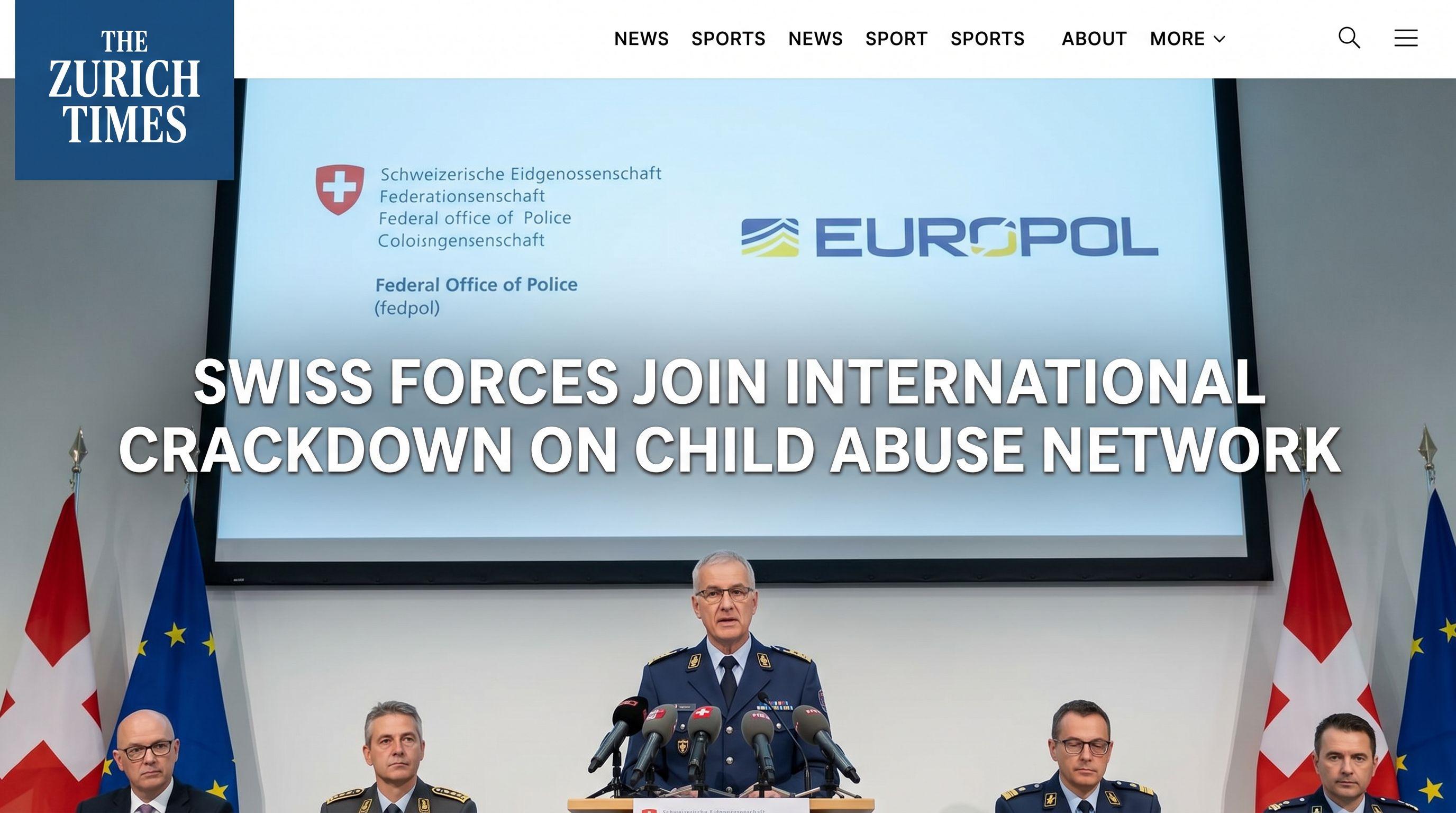 Swiss Forces Join International Crackdown on Child Abuse Network