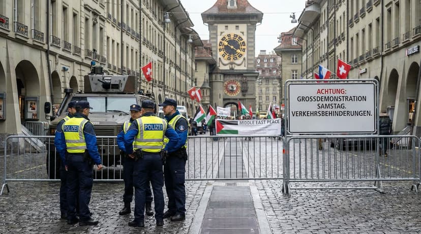 Swiss Police Mobilize for Major Middle East Protest in Bern