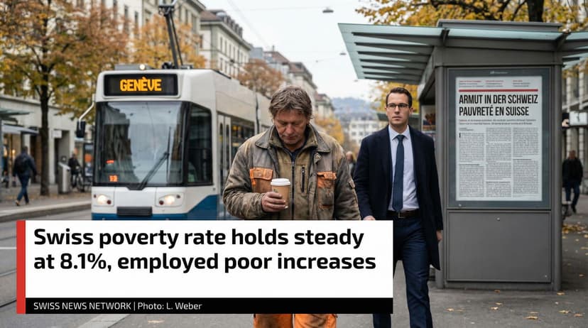 Swiss poverty rate holds steady at 8.1%, employed poor increases
