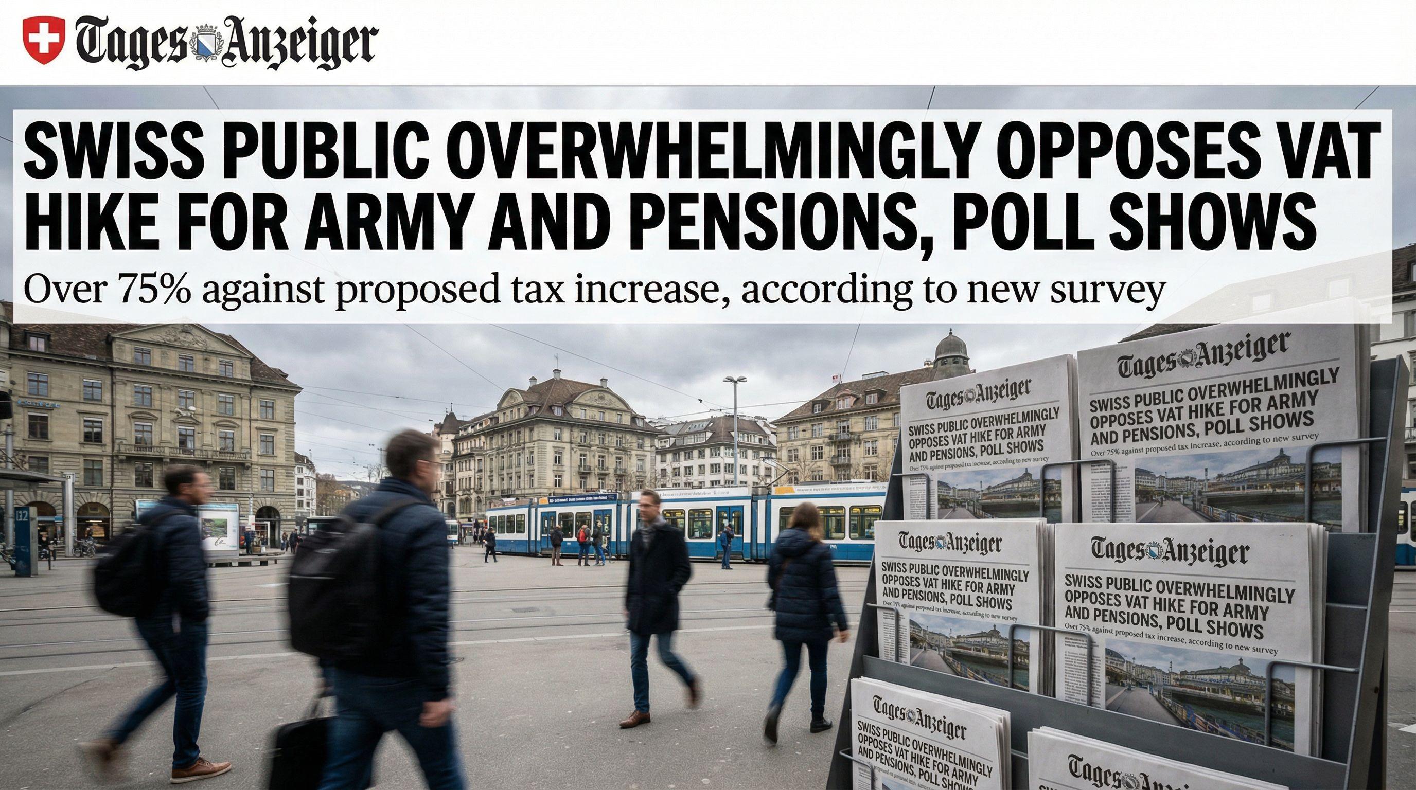 Swiss Public Overwhelmingly Opposes VAT Hike for Army and Pensions, Poll Shows