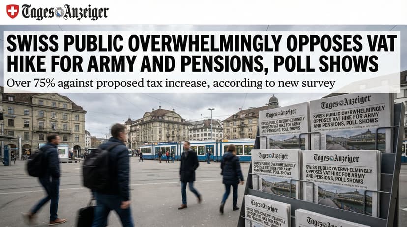Swiss Public Overwhelmingly Opposes VAT Hike for Army and Pensions, Poll Shows