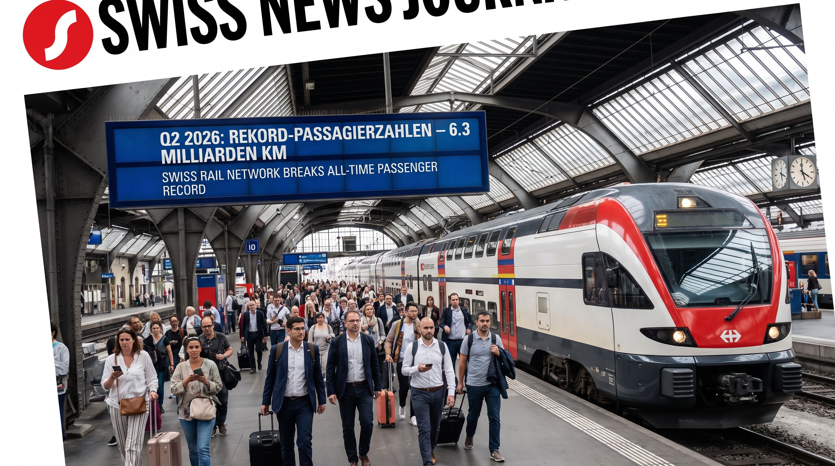 Swiss Rail Network Breaks All-Time Passenger Record in Q2 2026