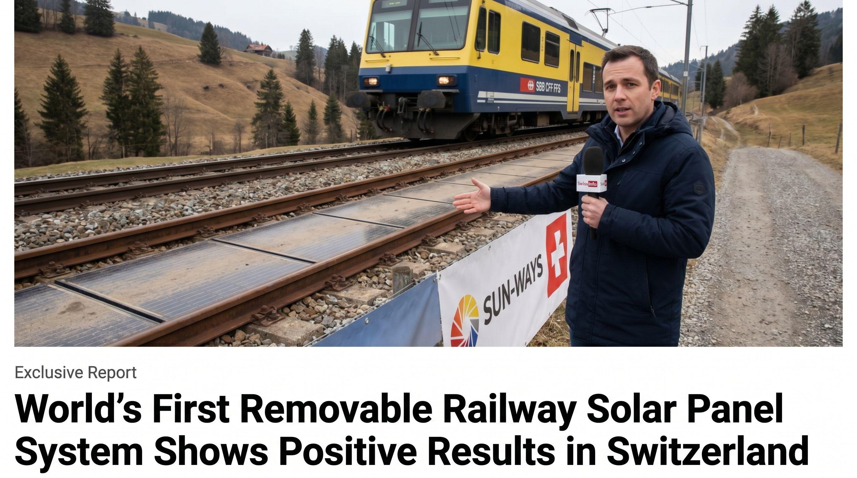 World's First Removable Railway Solar Panel System Shows Positive Results in Switzerland