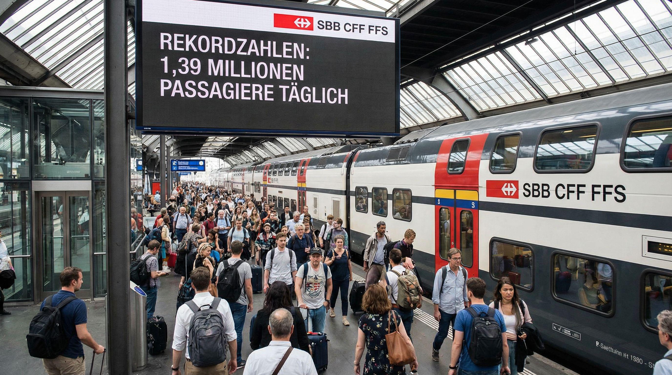 Swiss Railways Posts Record Passenger Numbers
