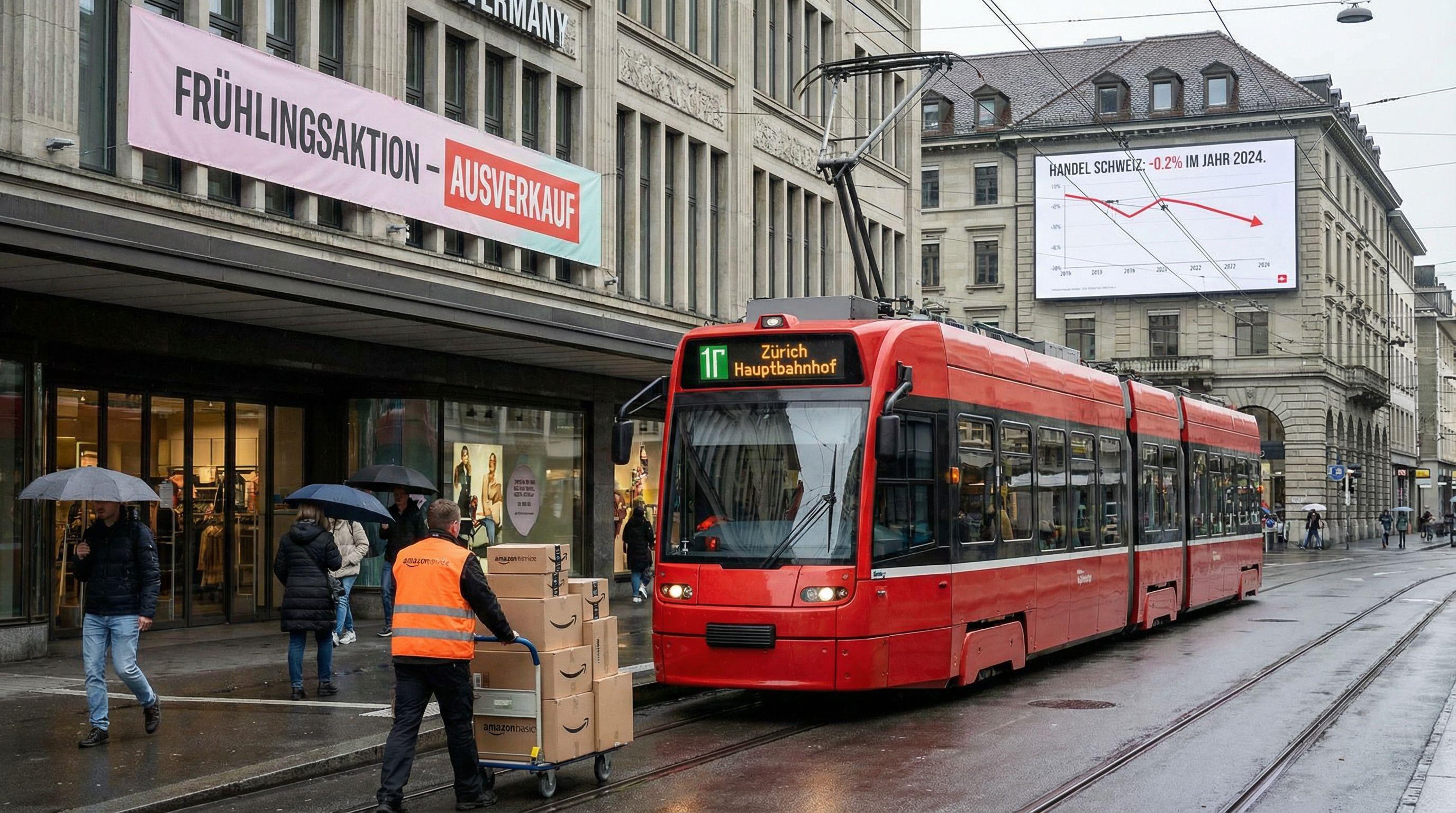 Swiss Retail Sector Records Slight Decline Despite Online Growth