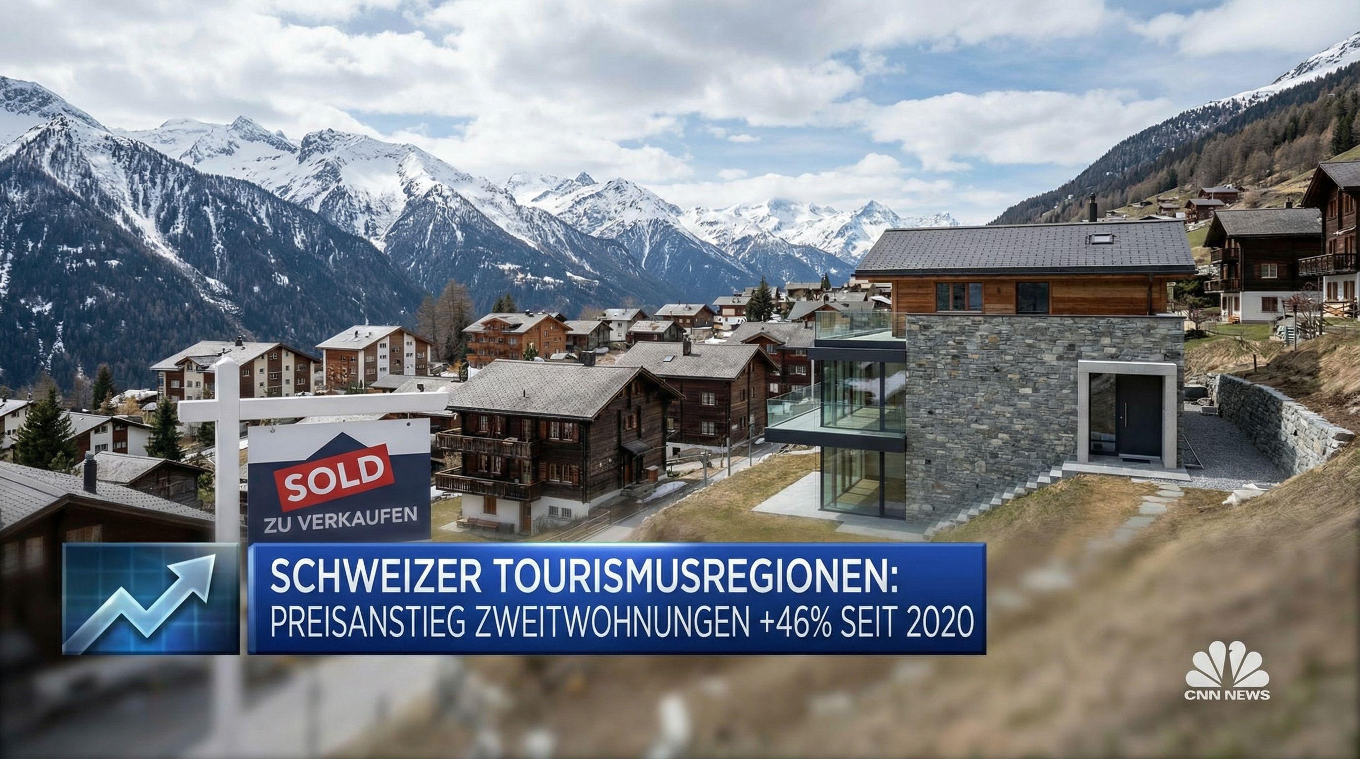 Second Home Prices in Swiss Tourist Regions Surge by 46% Since 2020