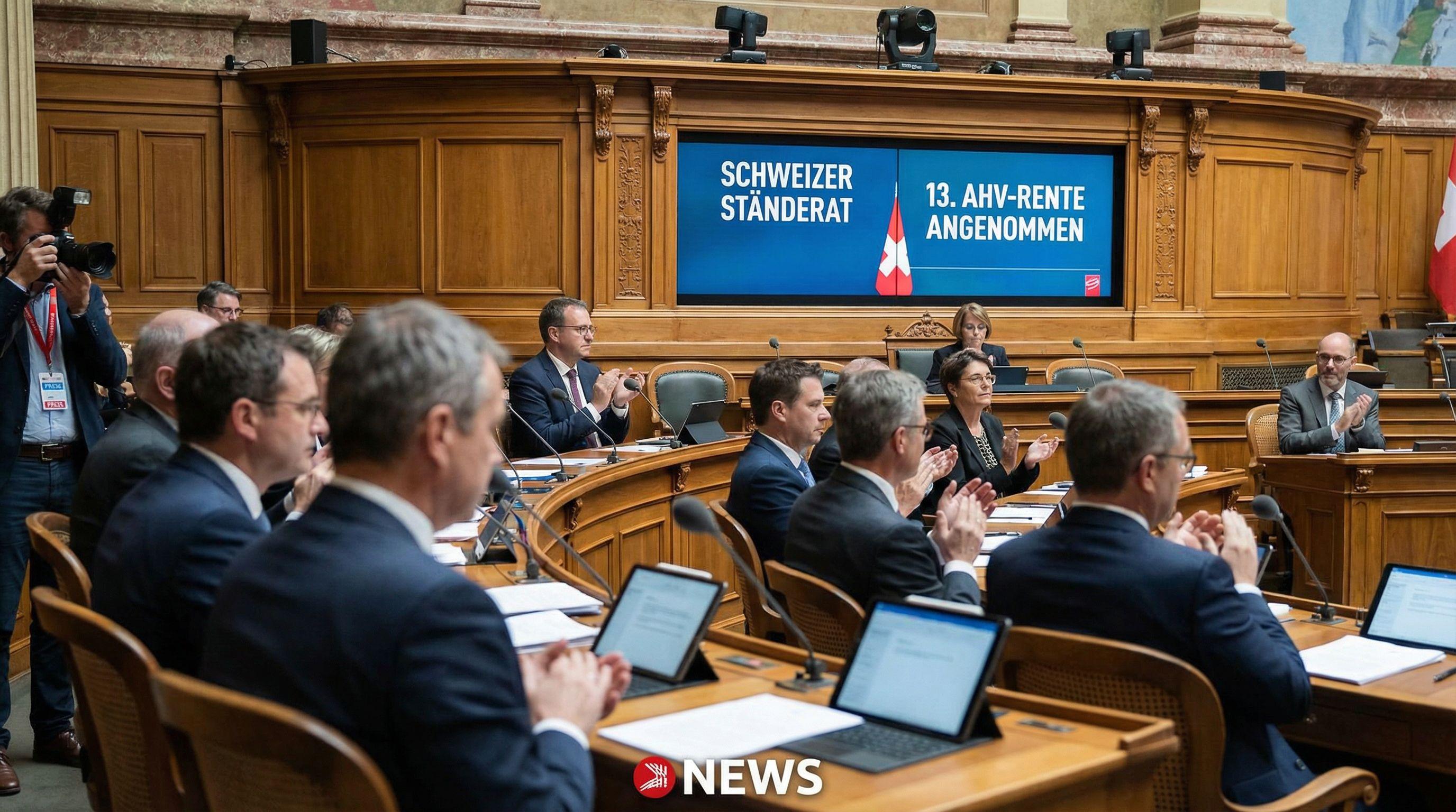 Swiss Senate approves 13th month pension payment