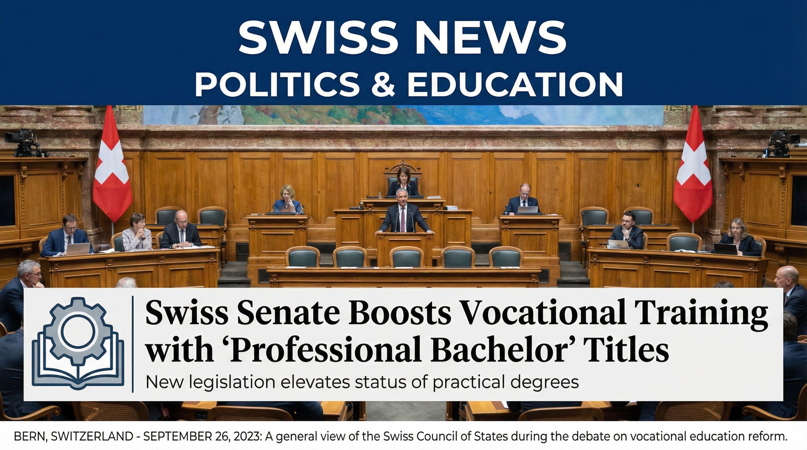 Swiss Senate Boosts Vocational Training with 'Professional Bachelor' Titles