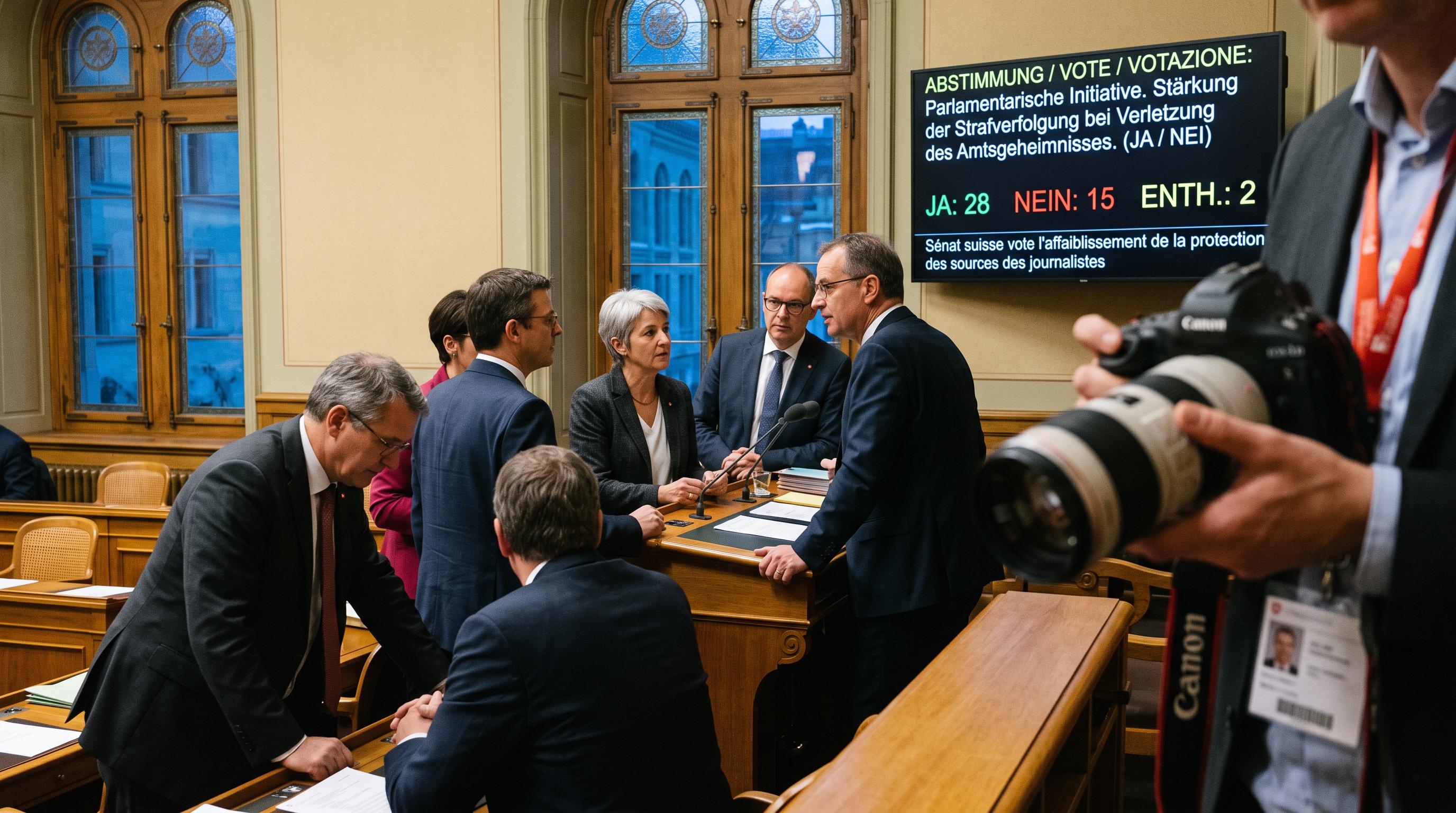 Swiss Senate votes to weaken journalists’ source protection