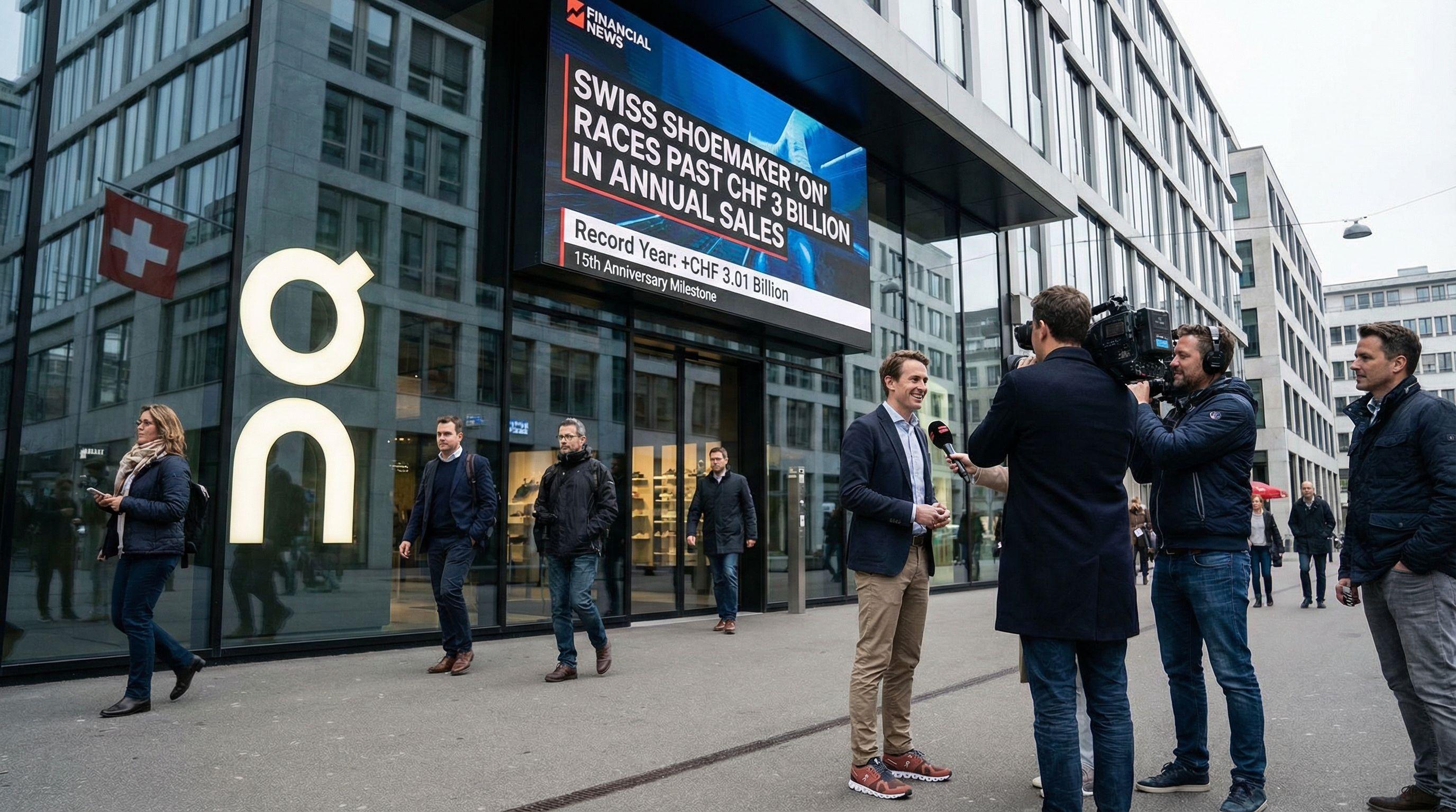 Swiss Shoemaker 'On' Races Past CHF3 Billion in Annual Sales