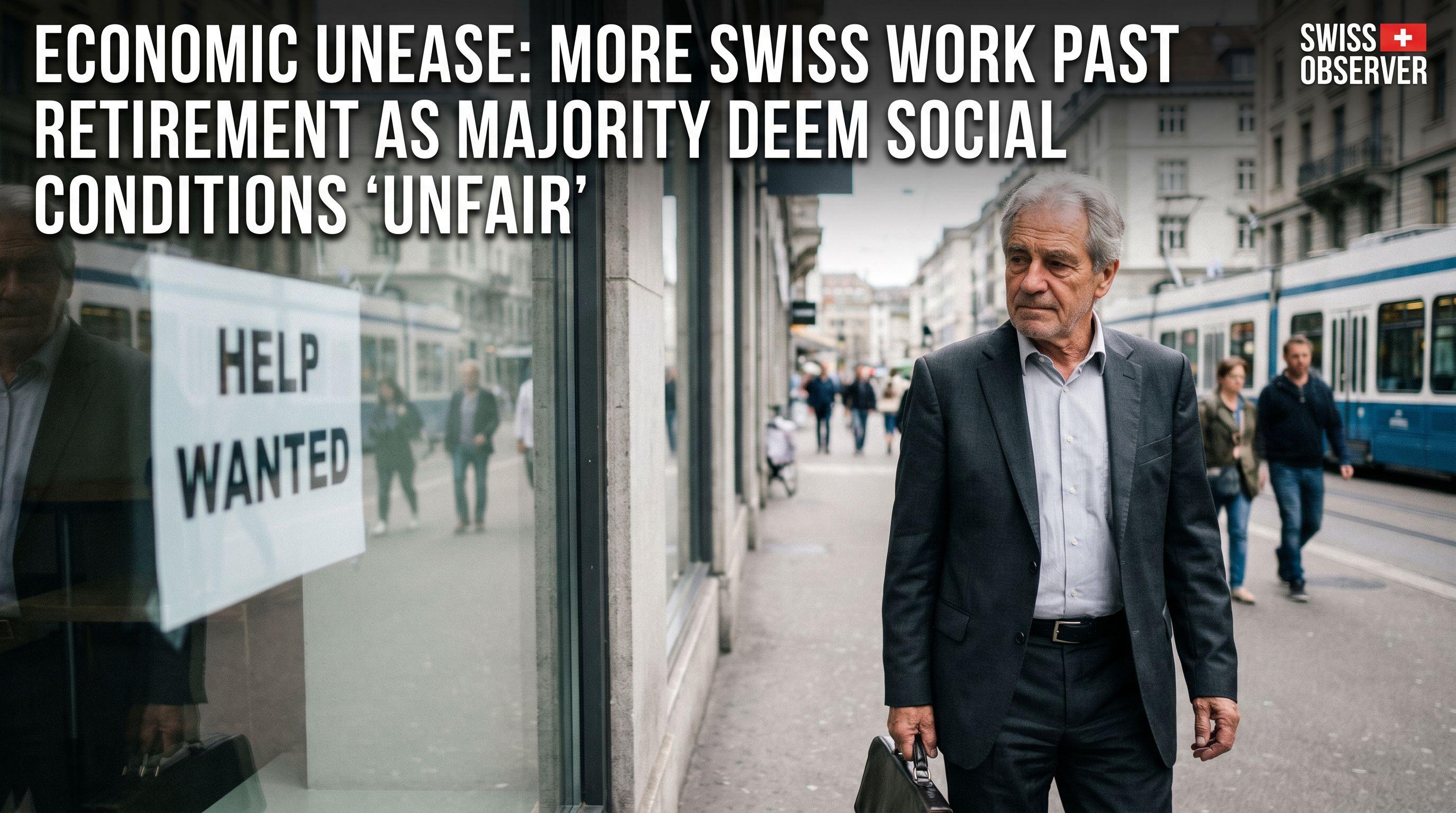 Economic Unease: More Swiss Work Past Retirement as Majority Deem Social Conditions 'Unfair'