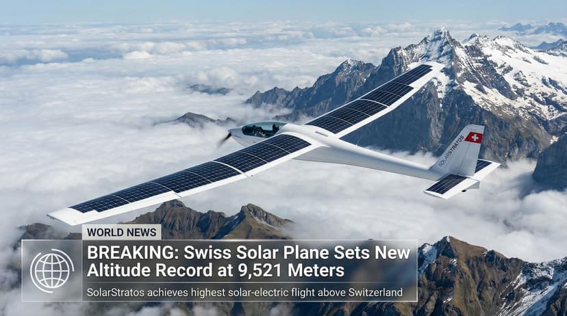 Swiss Solar Plane Sets New Altitude Record at 9,521 Meters